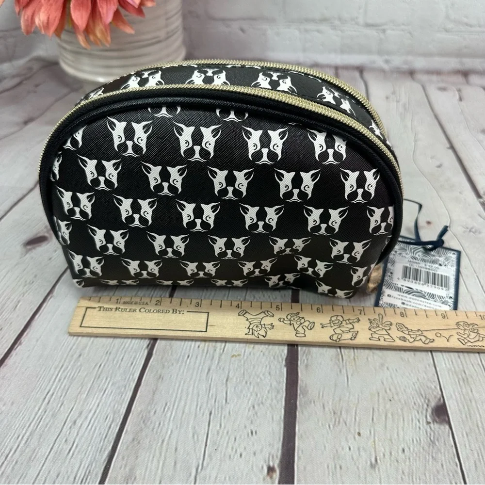NWT dabney Lee frenchie boston terrier cosmetic bag makeup organizer